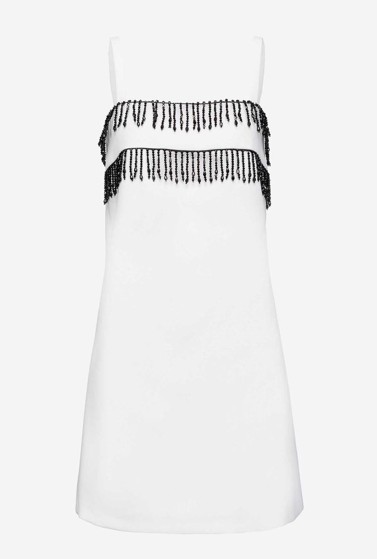 White Women's Pinko Beads Dress | Ireland-05463299