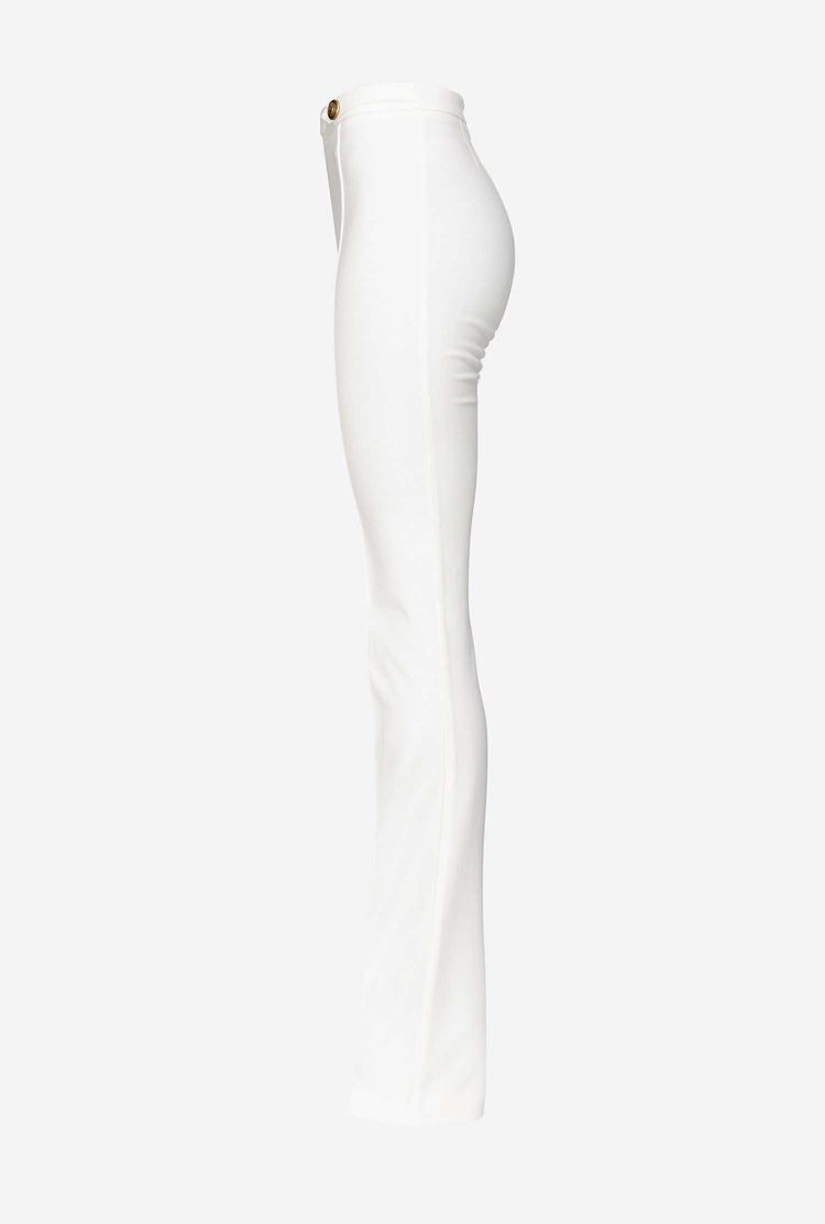 White Women's Pinko Buttons Pants | Ireland-07684519