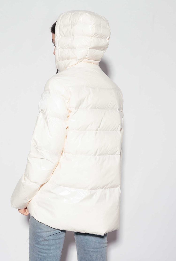 White Women's Pinko Crystal Nylon Jackets | Ireland-97530249