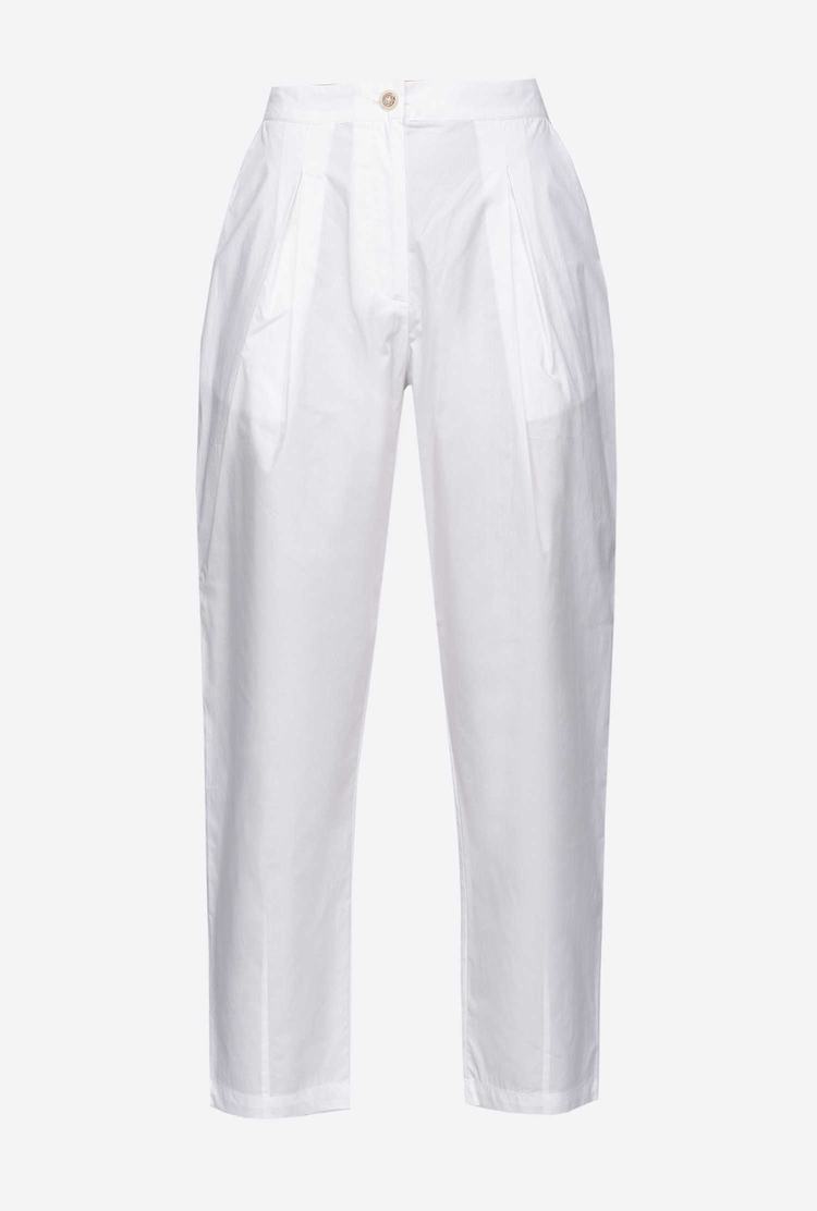 White Women's Pinko Darts Pants | Ireland-71230969