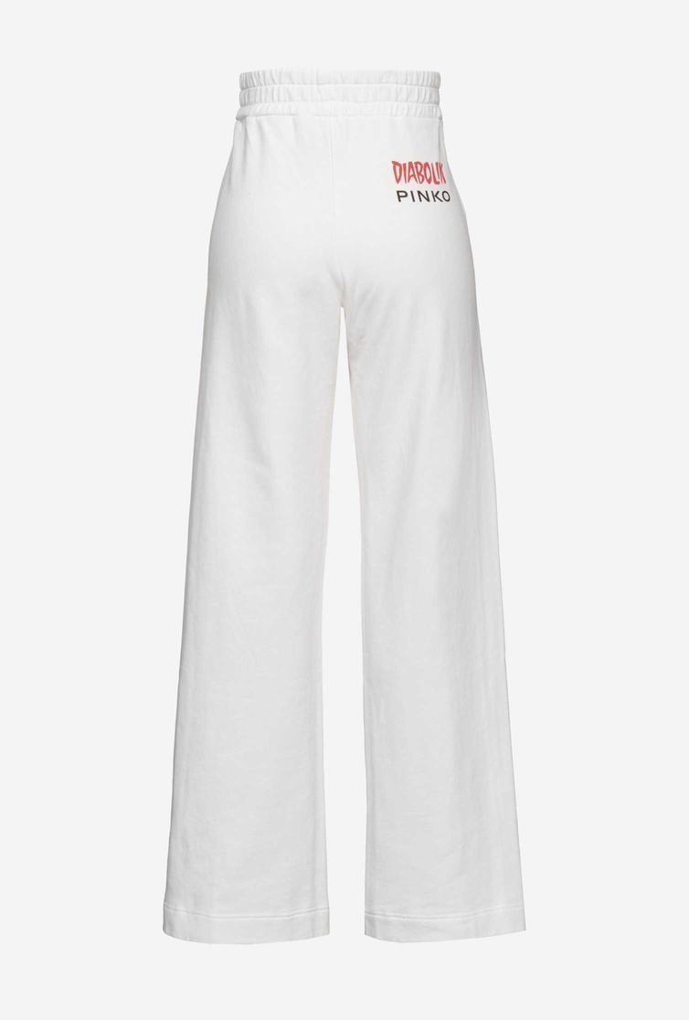 White Women's Pinko Diabolik Pants | Ireland-81329079