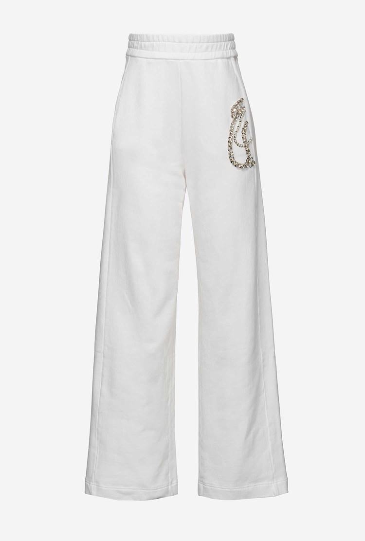 White Women\'s Pinko Diabolik Pants | Ireland-81329079