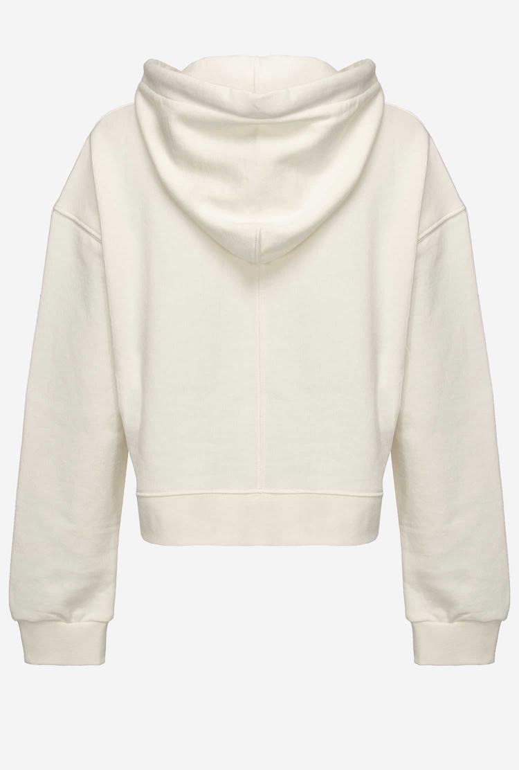 White Women's Pinko Embroidery Sweatshirt | Ireland-89067539