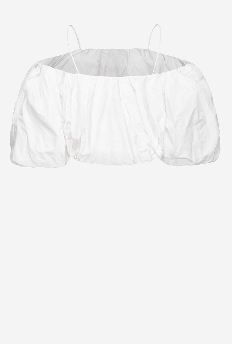 White Women's Pinko Galleria Taffeta Bandeau | Ireland-75298309