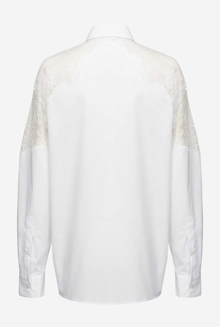 White Women's Pinko Lace Shirts | Ireland-43607899