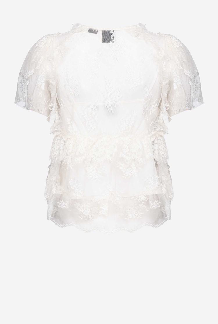 White Women's Pinko Lace Tanks | Ireland-47360589