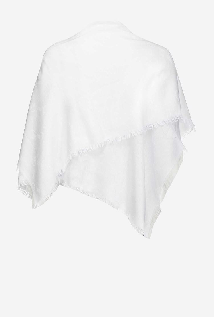 White Women's Pinko Large Monogram Scarves | Ireland-10562799