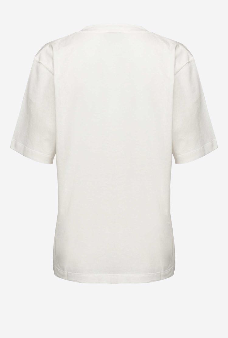 White Women's Pinko Long Live T Shirts | Ireland-39842159