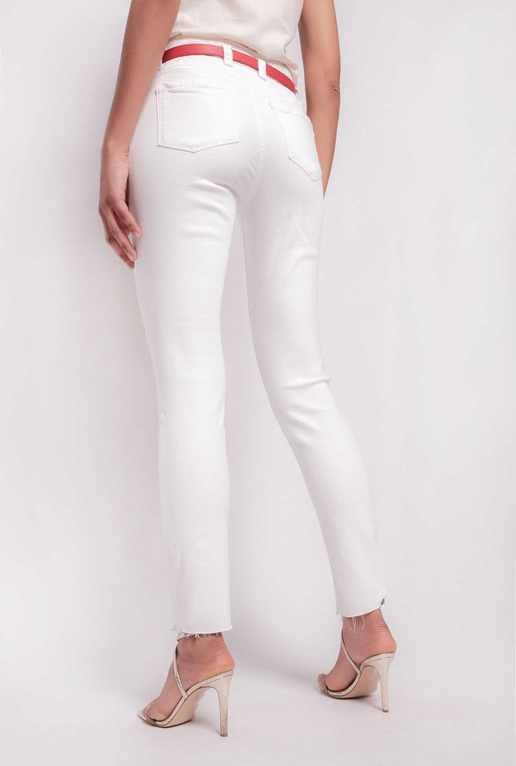 White Women's Pinko Love Birds Jeans | Ireland-28453979