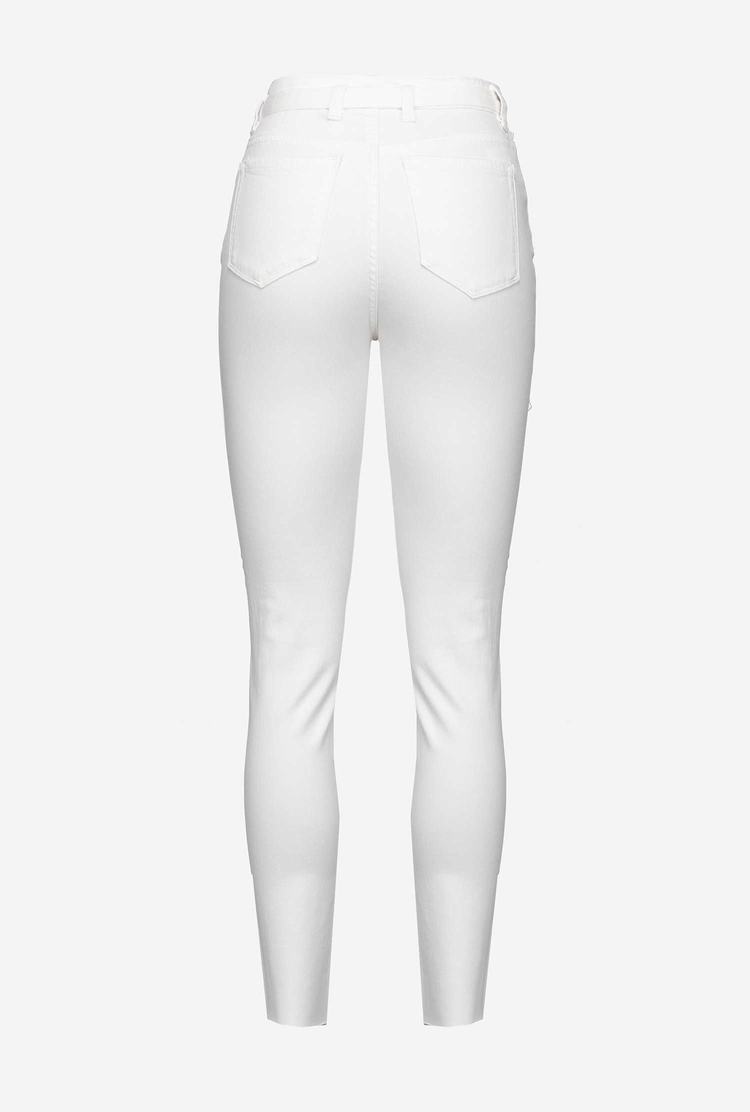 White Women's Pinko Love Birds Jeans | Ireland-28453979