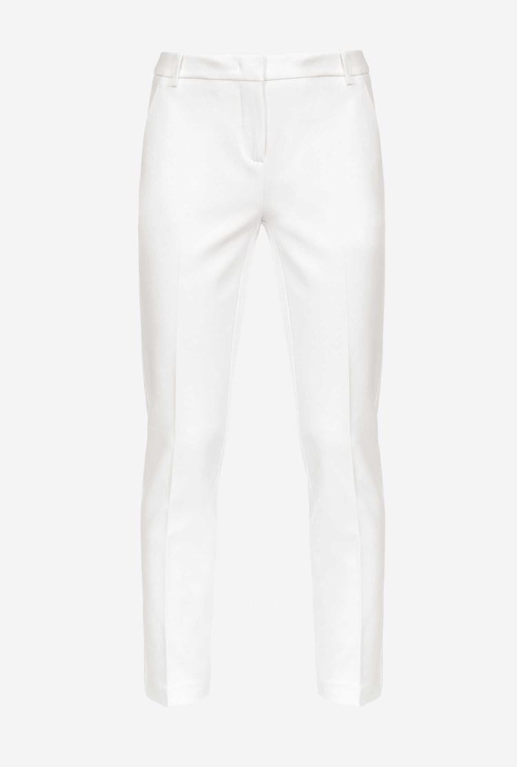 White Women's Pinko Milano-knit Cigarette Pants | Ireland-08264979