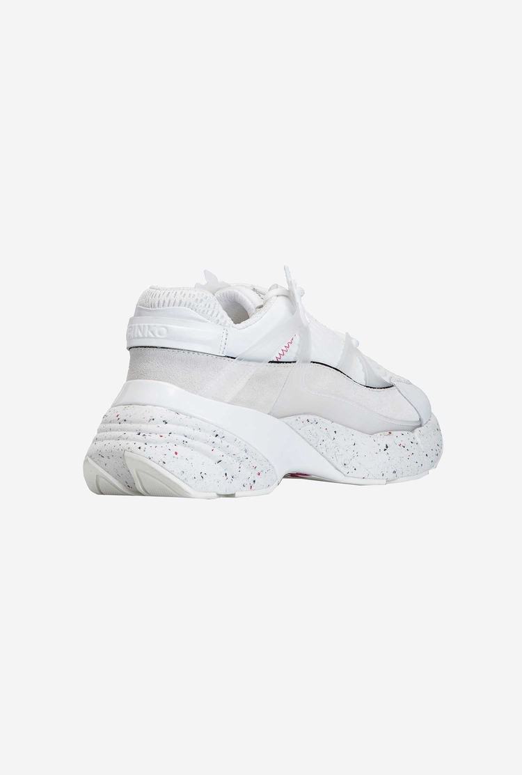 White Women's Pinko Oversized Sneakers | Ireland-95261389