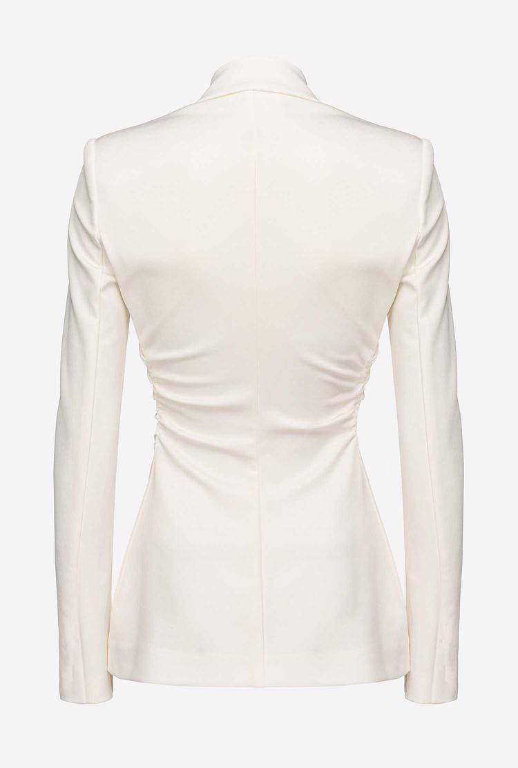 White Women's Pinko Slim-fit In Technical Fabric Blazers | Ireland-16943029