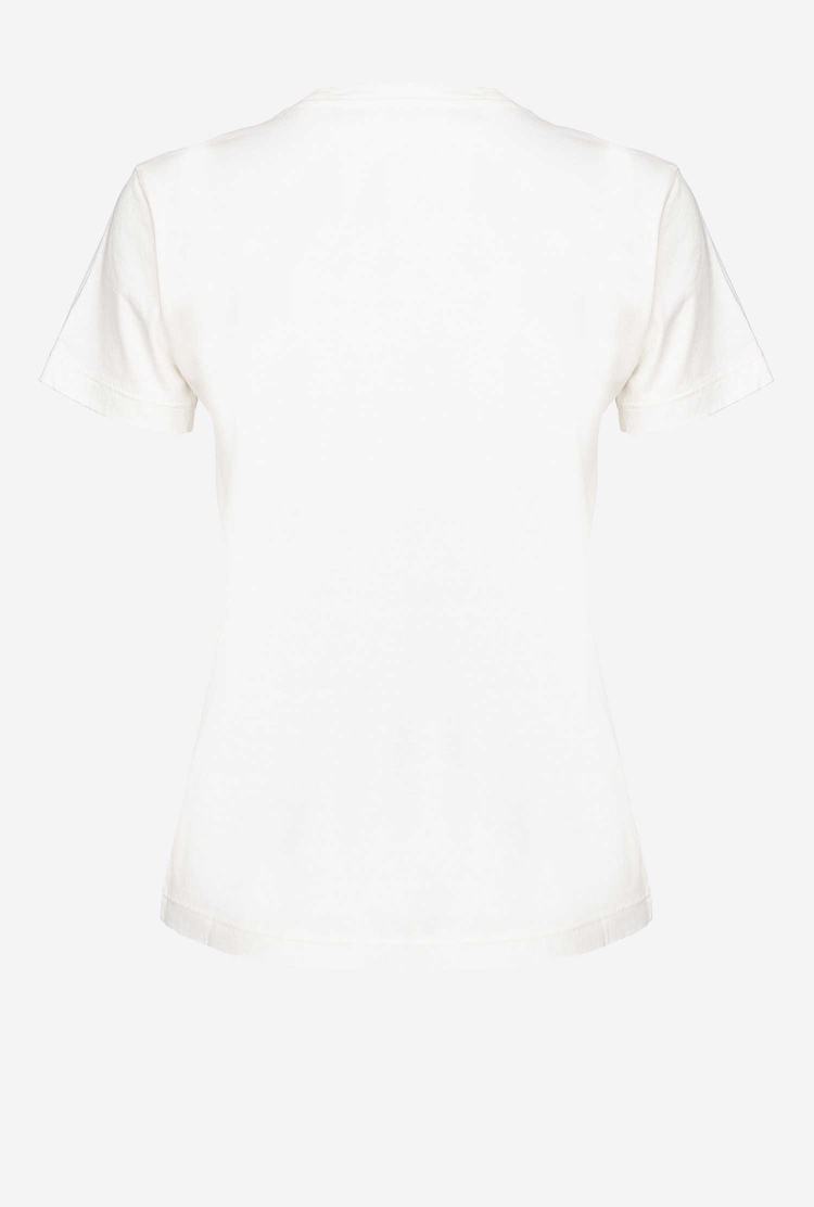 White Women's Pinko Wanted Print T Shirts | Ireland-28751909