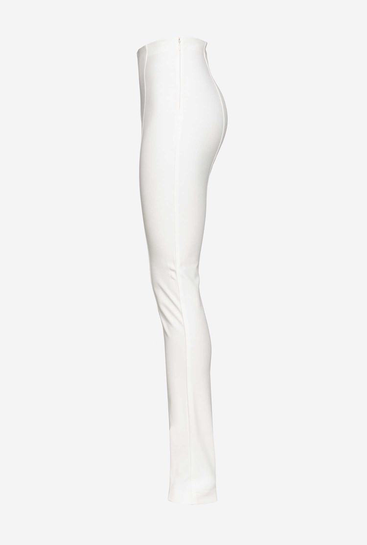 White Women's Pinko Zip Pants | Ireland-03541969