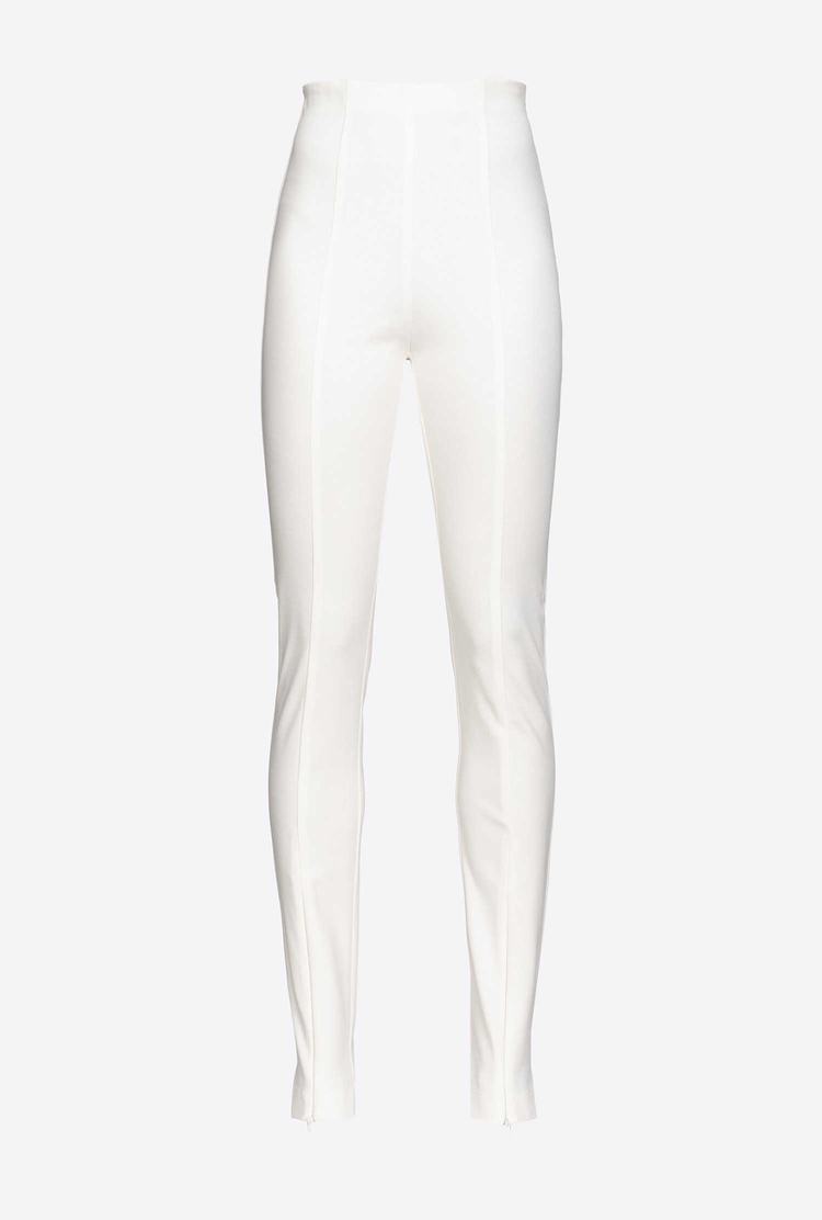 White Women\'s Pinko Zip Pants | Ireland-03541969