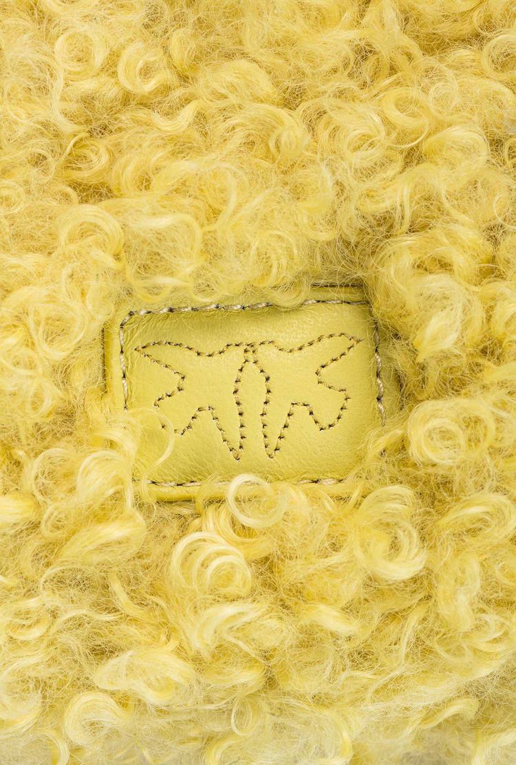 Yellow Gold Women's Pinko Baby Love Bag Puff Neon Curls Crossbody Bags | Ireland-76951329