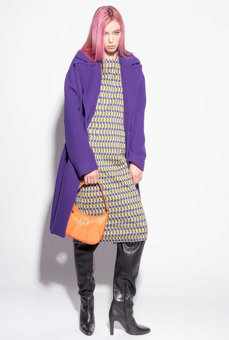 Yellow/Purple Women's Pinko Geometric Motif Dress | Ireland-87162499