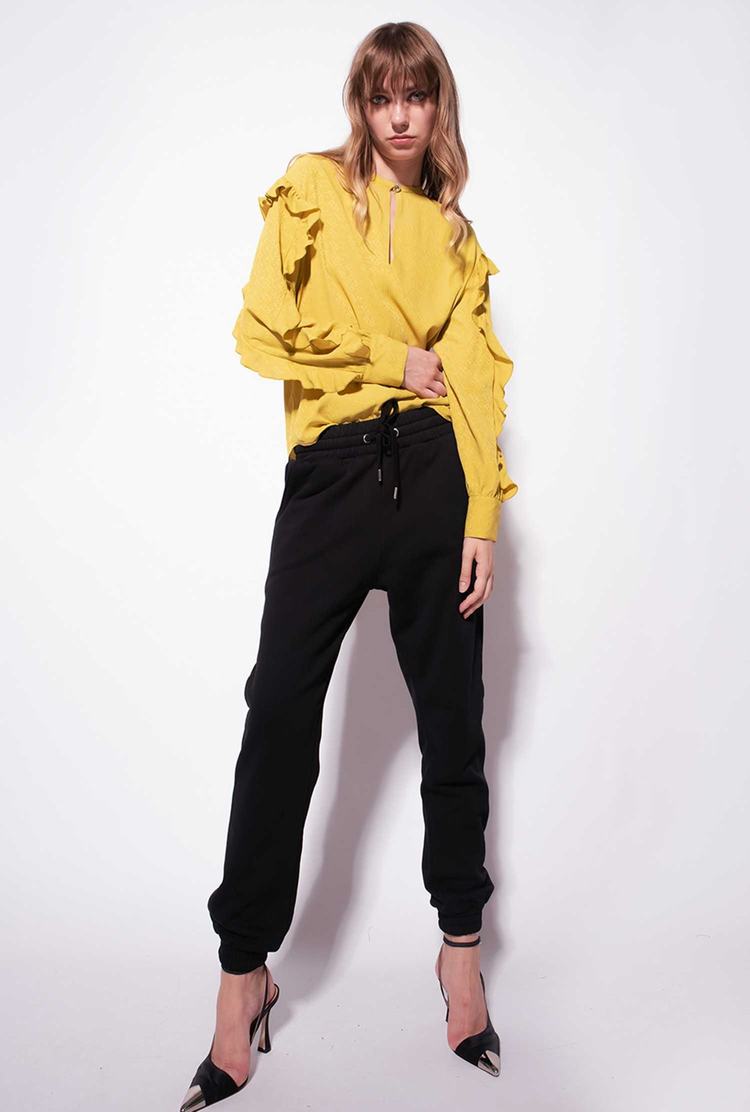 Yellow Women's Pinko Logo Shirts | Ireland-01853949