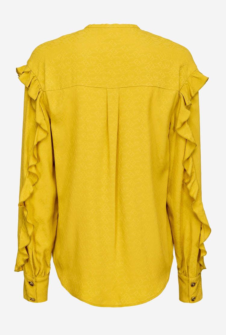 Yellow Women's Pinko Logo Shirts | Ireland-01853949