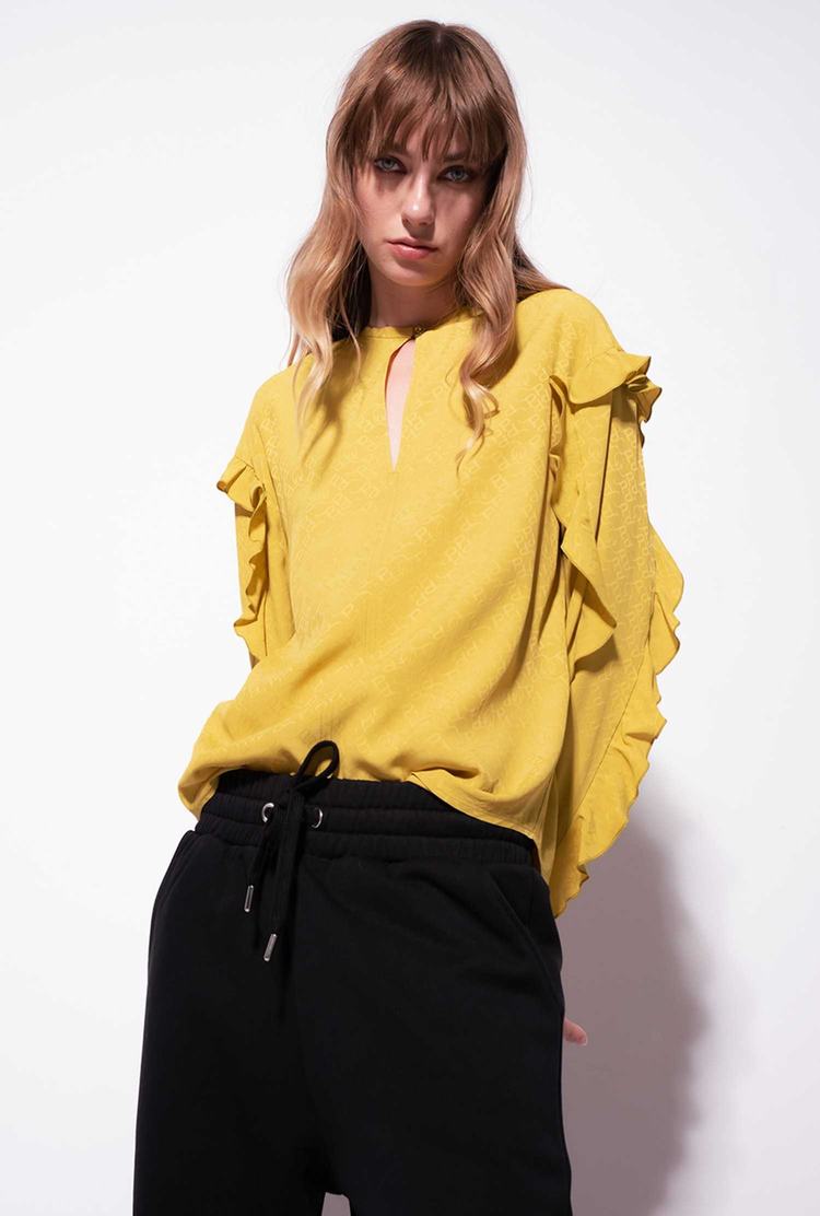 Yellow Women\'s Pinko Logo Shirts | Ireland-01853949