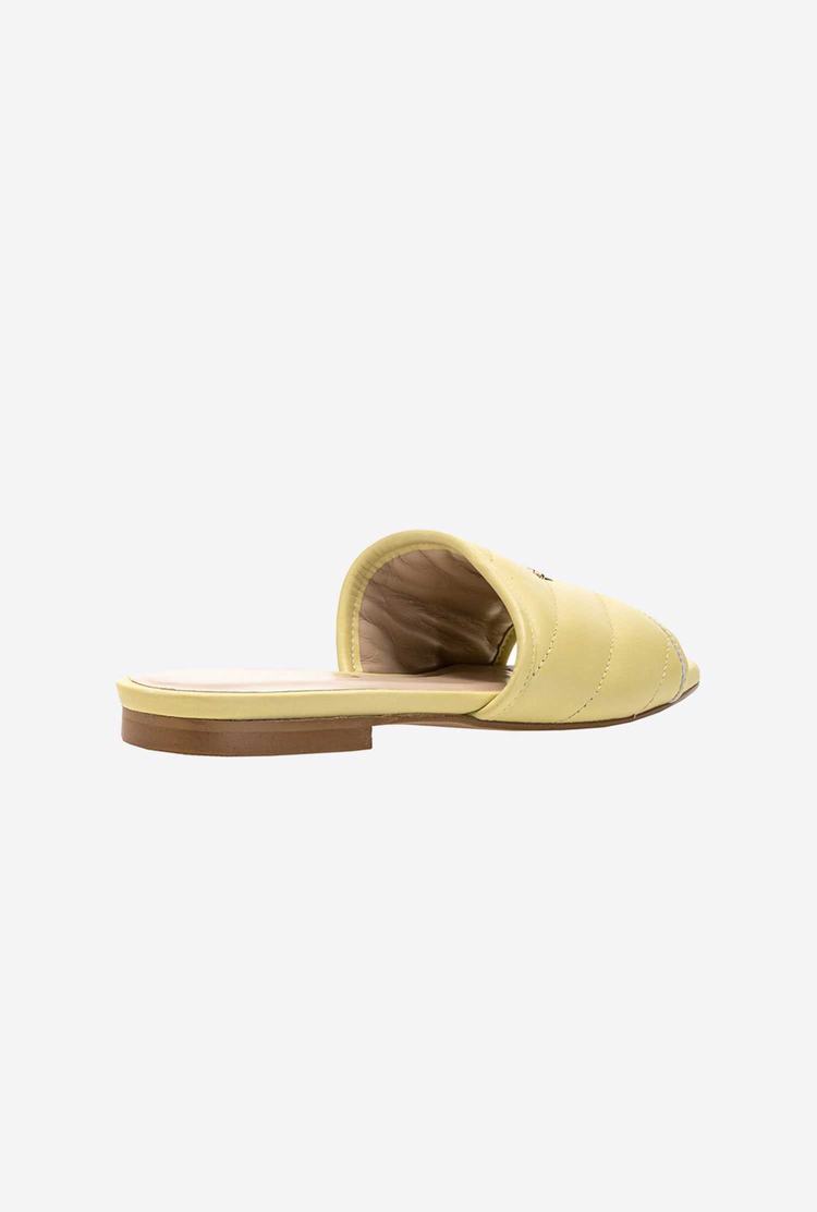 Yellow Women's Pinko Nappa Slippers | Ireland-71304659