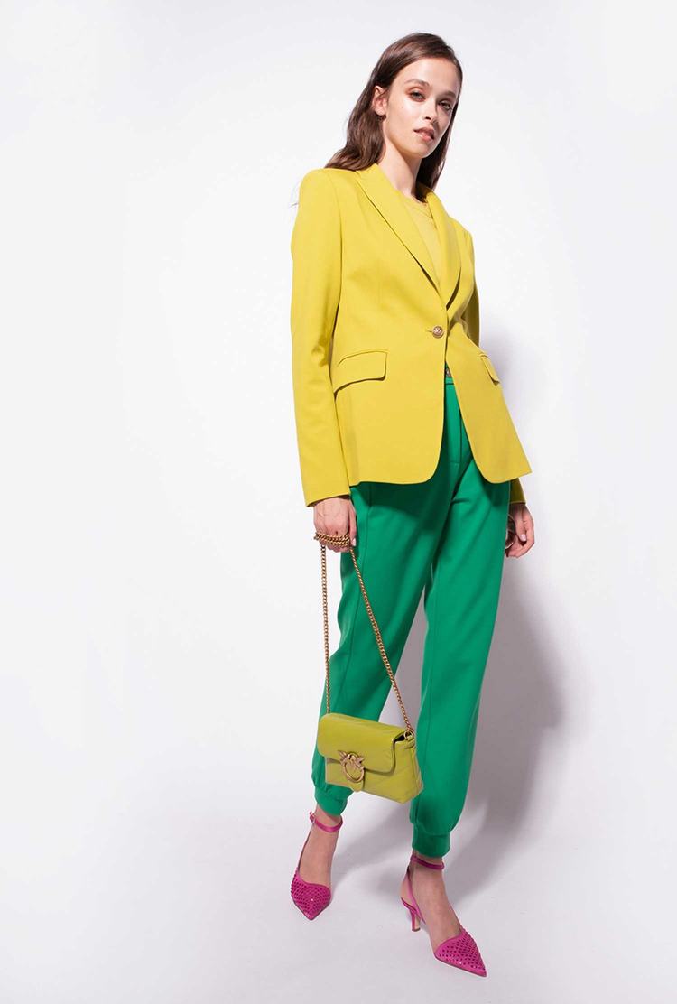 Yellow Women's Pinko Single-breasted Blazers | Ireland-14736809