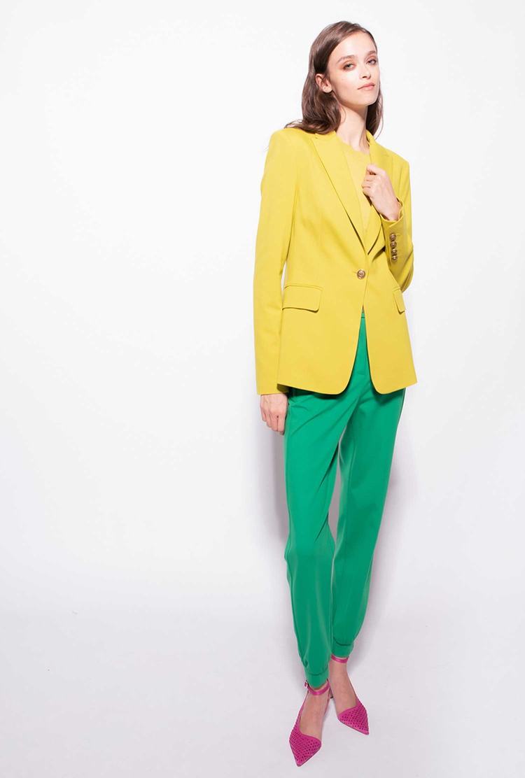 Yellow Women's Pinko Single-breasted Blazers | Ireland-14736809