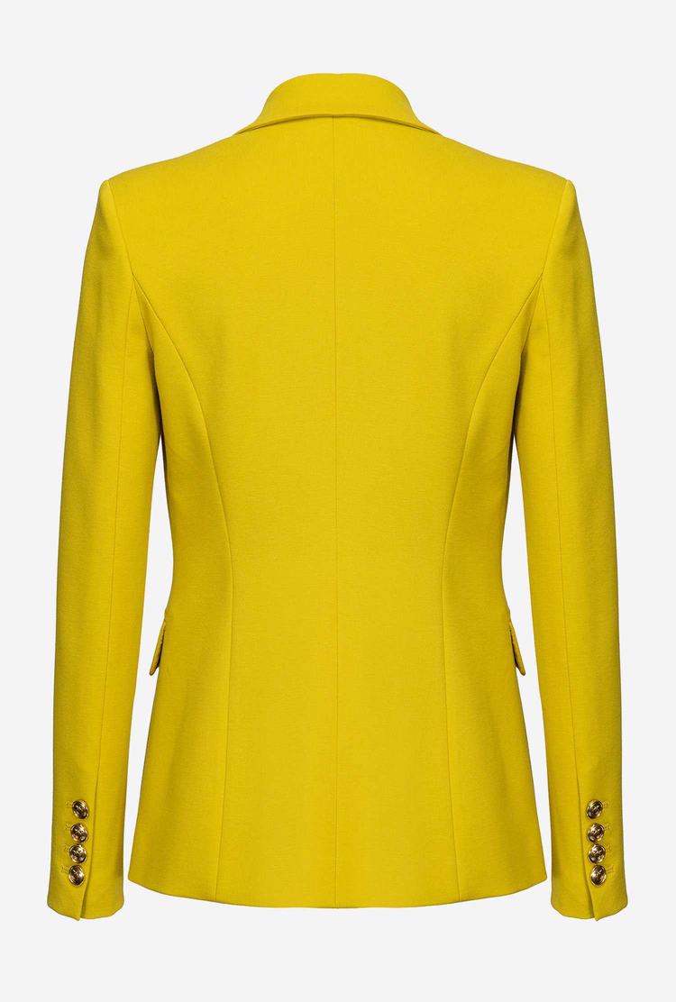 Yellow Women's Pinko Single-breasted Blazers | Ireland-14736809