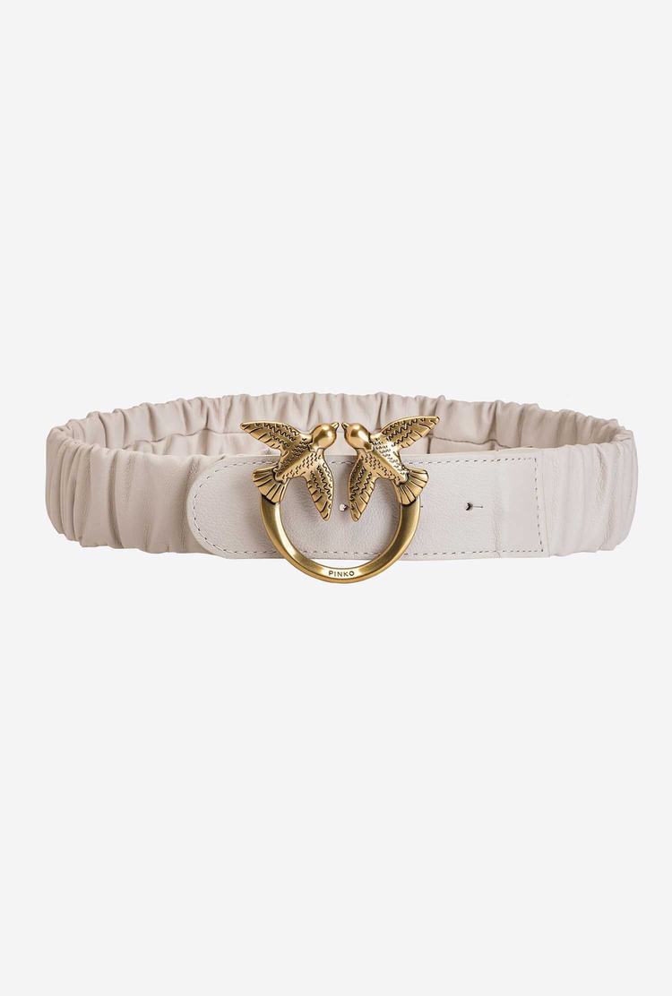 Beige Gold Women's Pinko Gathered Love Birds Belts | Ireland-60473959