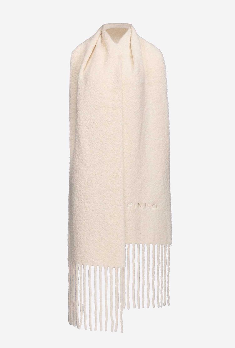 Beige Women's Pinko Fringing Scarves | Ireland-74263599