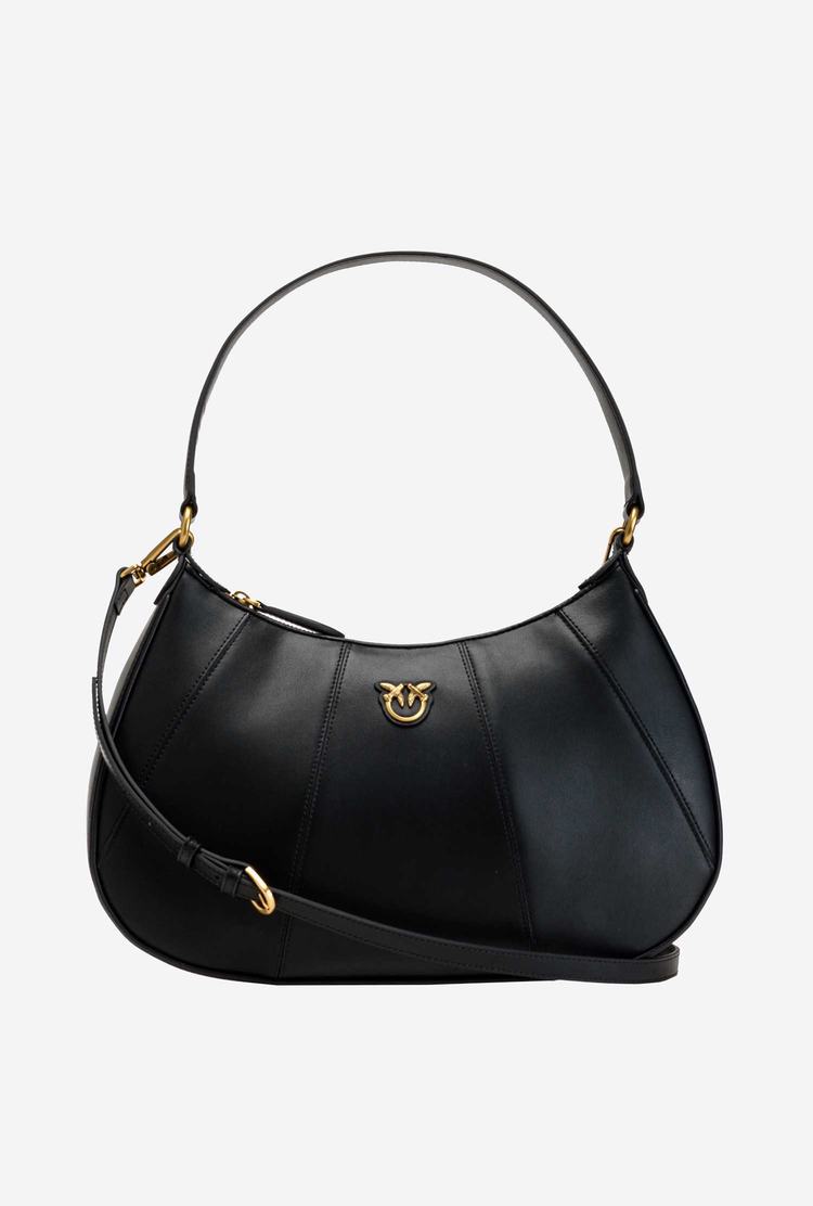 Black Gold Women's Pinko Classic Half Moon Bag Simply Shoulder Bags | Ireland-02739419