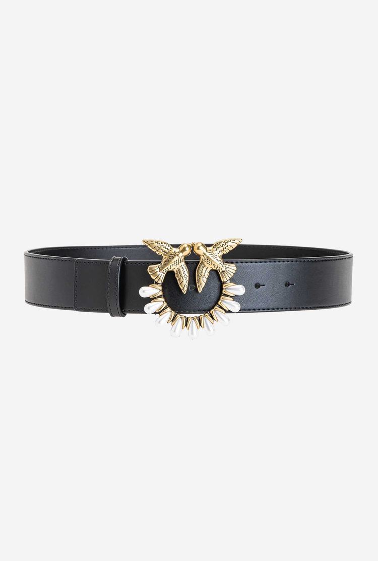 Black Gold Women's Pinko Pearls Belts | Ireland-83415909