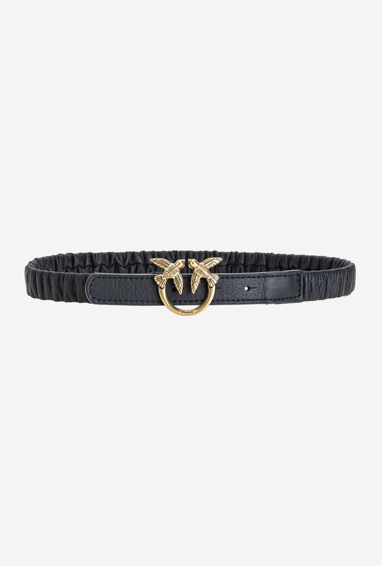 Black Gold Women's Pinko This Gathered Love Birds Belts | Ireland-79813049