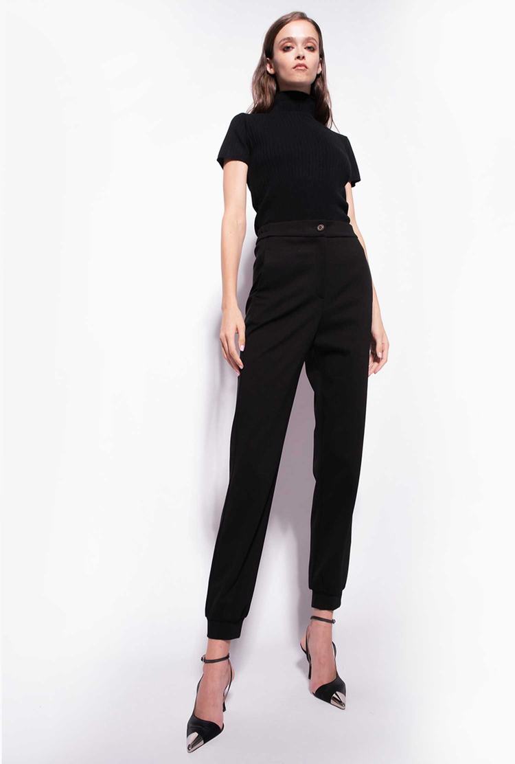 Black Women's Pinko Ankle Cuffs Pants | Ireland-97602839