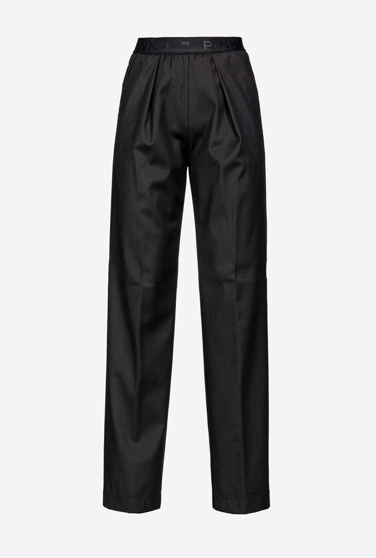 Black Women's Pinko Flannel Pants | Ireland-19543279