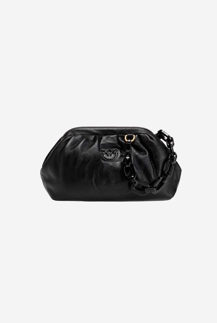 Black Women's Pinko Mini Chain Pouch Full Colour Handbag | Ireland-54732989