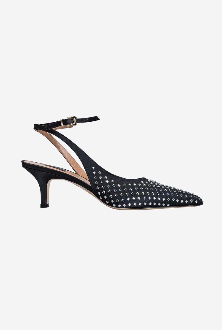 Black Women's Pinko Rhinestones Heels | Ireland-56129389