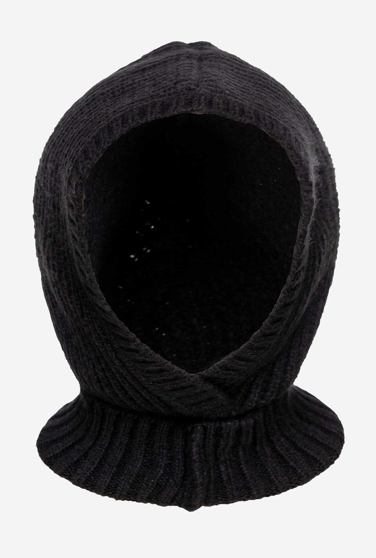 Black Women's Pinko Wool Balaclava Beanie | Ireland-46250979