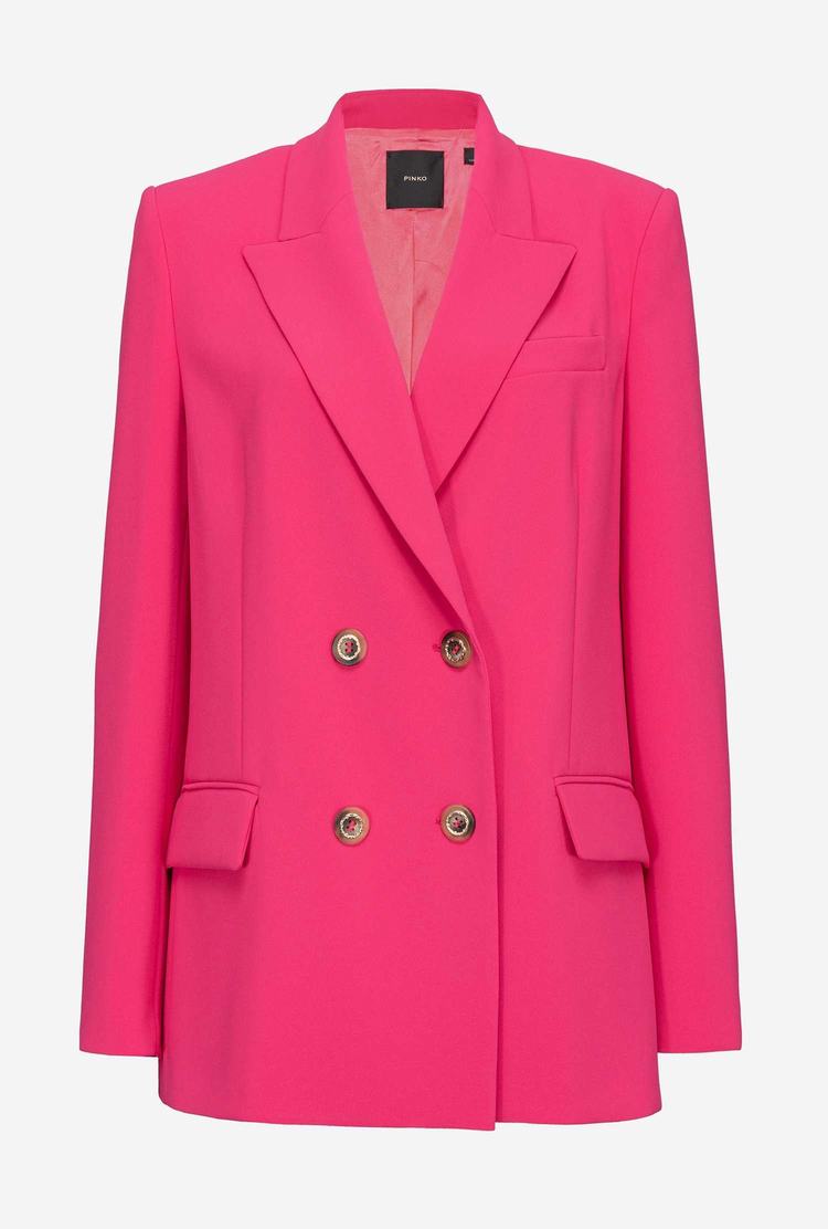 Fuchsia Purple Women's Pinko Oversized Stretch Blazers | Ireland-17205489