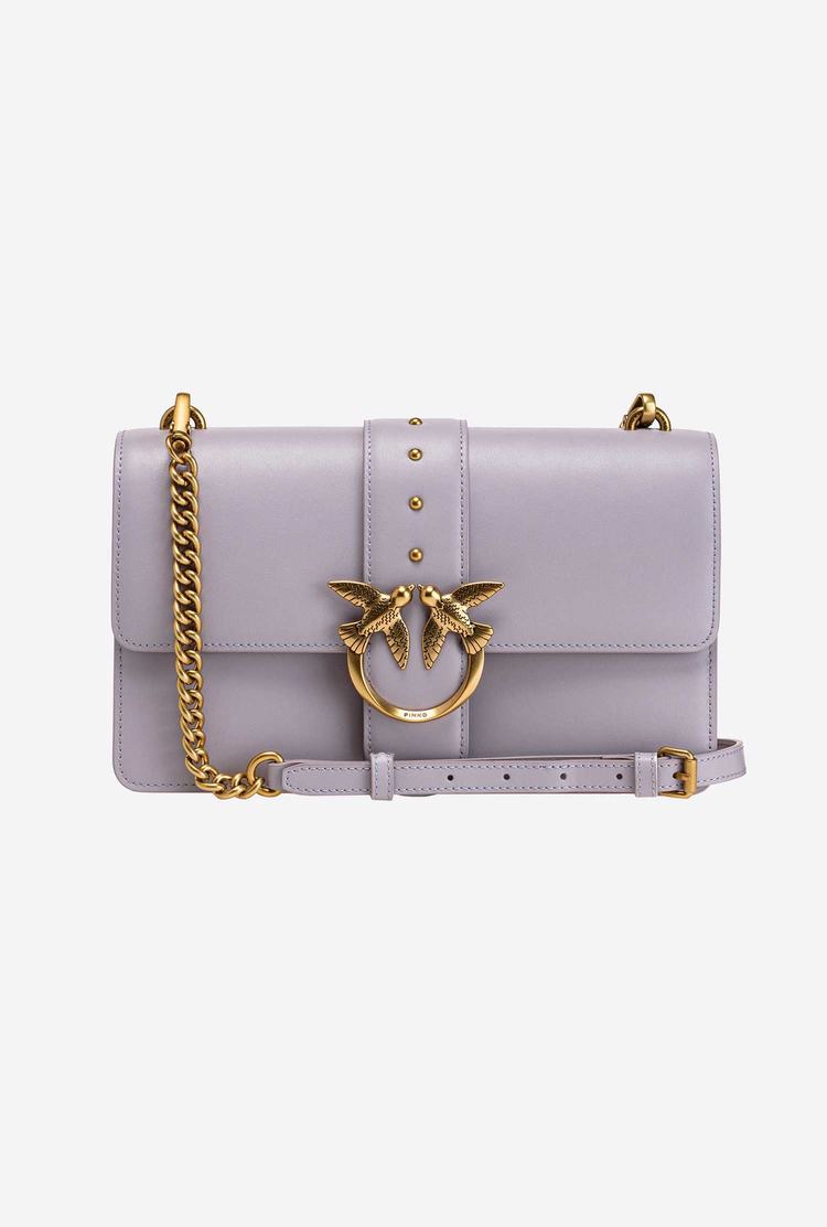 Grey Gold Women's Pinko Classic Love Bag Icon Simply Crossbody Bags | Ireland-42019789