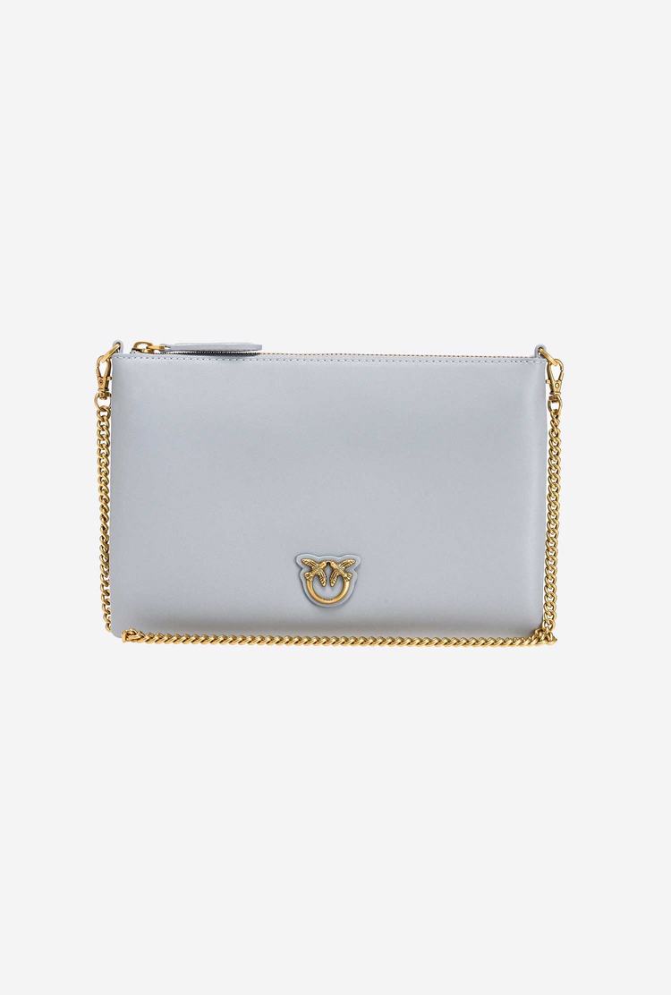 Grey Gold Women's Pinko Flat Love Bag Simply Crossbody Bags | Ireland-83271099