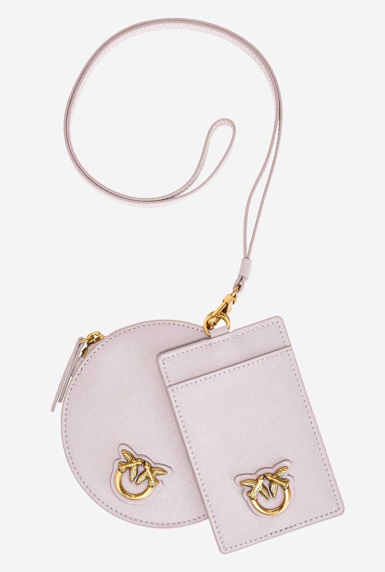 Grey Gold Women's Pinko Necklace Mini Love Bag Simply Purses | Ireland-72068349