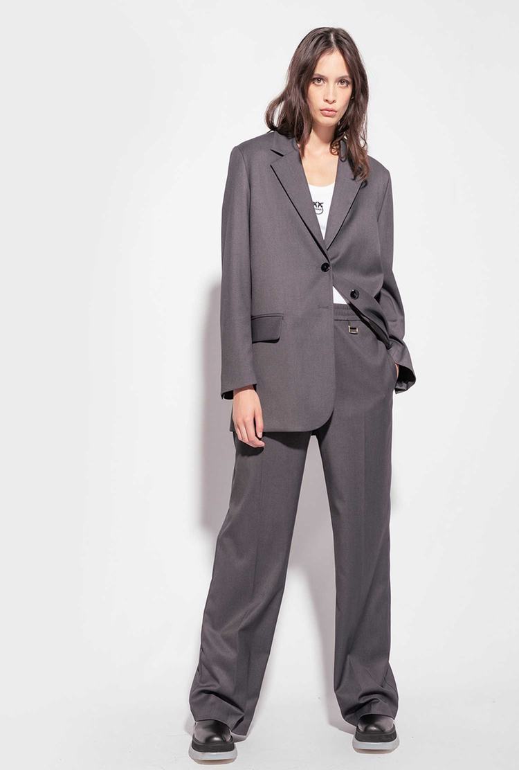 Grey Women's Pinko Oversized Blazers | Ireland-71650299