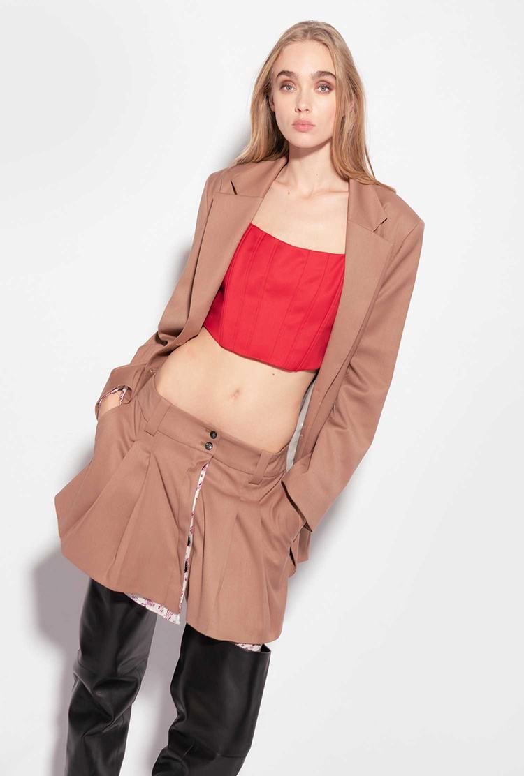 Light Brown Women's Pinko Oversized Blazers | Ireland-95321649