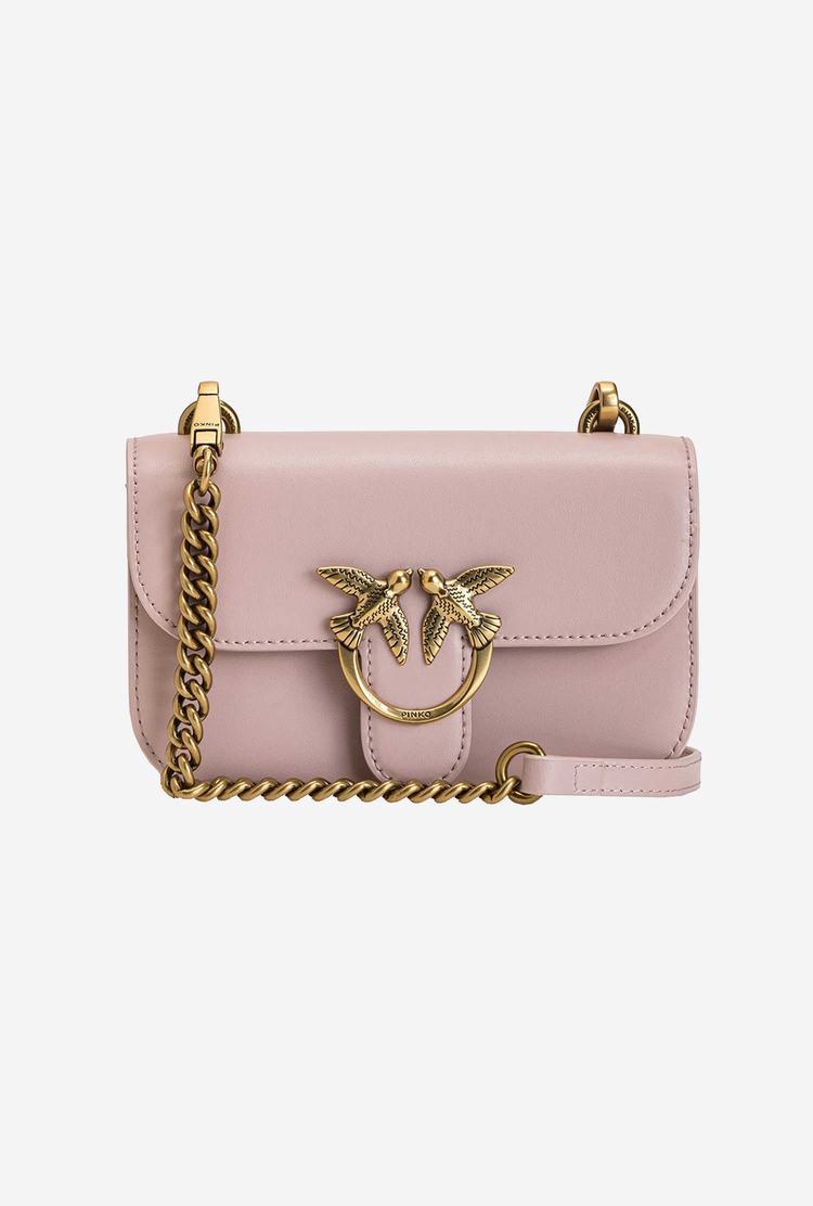 Pink Gold Women's Pinko Classic Love Bag Bell Simply Crossbody Bags | Ireland-32457699