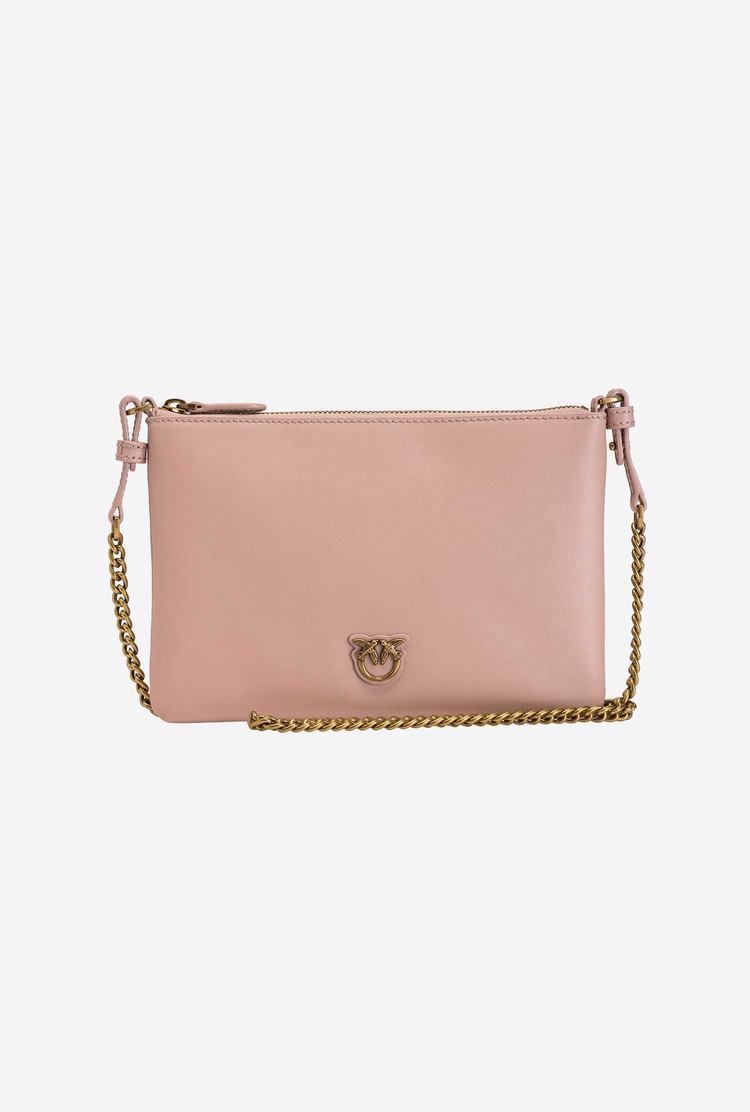 Pink Gold Women's Pinko Flat Love Bag Simply Shoulder Bags | Ireland-27931869