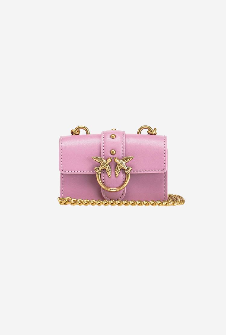 Pink Gold Women's Pinko Micro Love Bag Icon Simply Crossbody Bags | Ireland-61328949