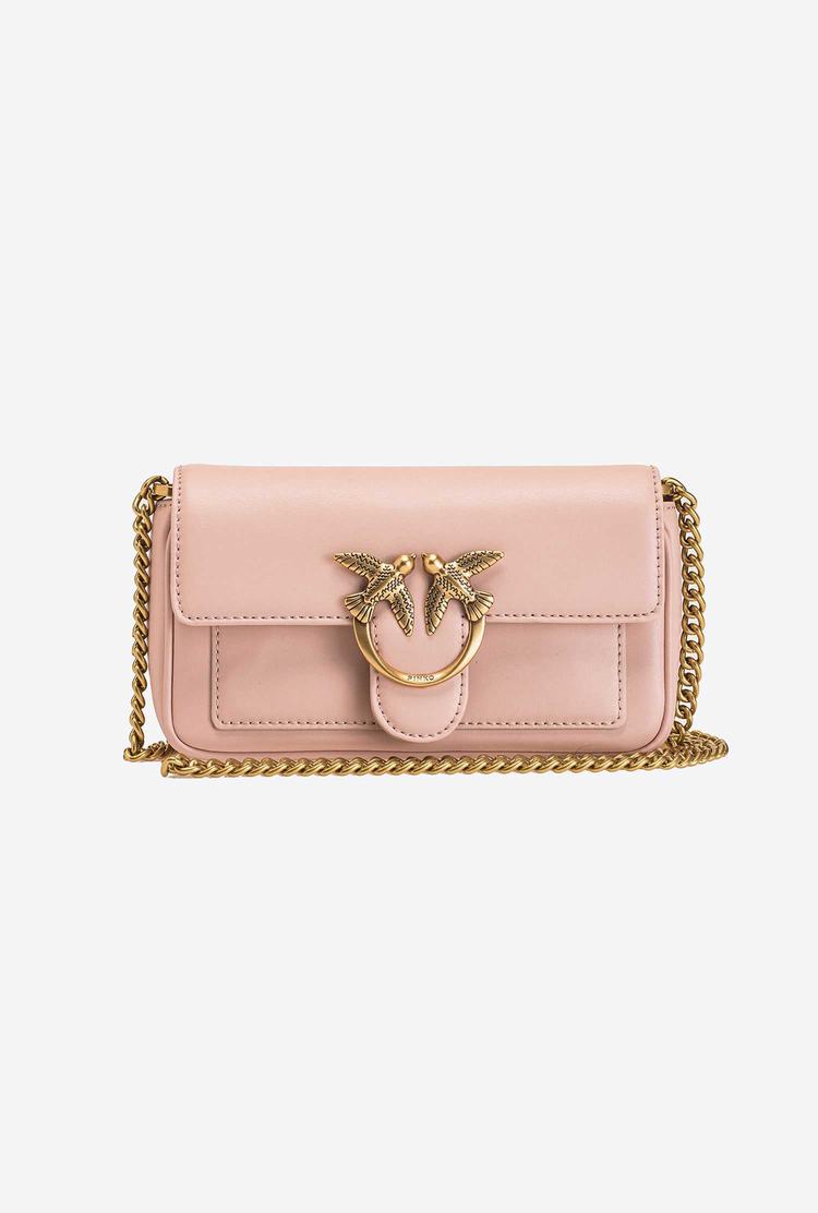 Pink Gold Women's Pinko Pocket Love Bag Simply Crossbody Bags | Ireland-17930529