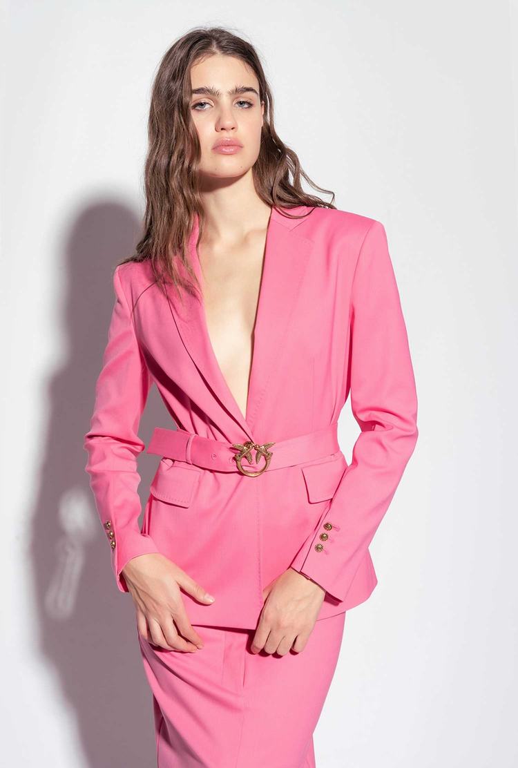 Pink Women's Pinko Love Birds Blazers | Ireland-76981029